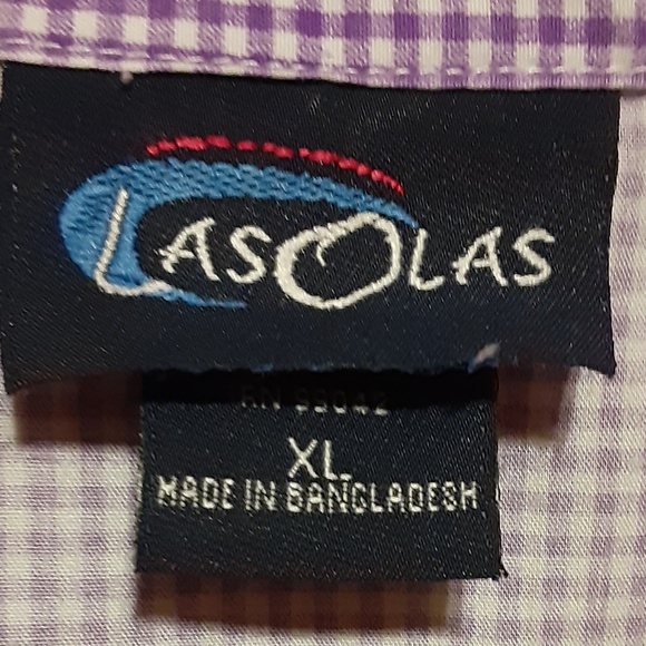 Las Olas Embroidered Check Button Down Top - Picture 4 of 7